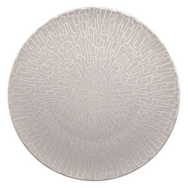 Assiette ronde grise compatible avec Glace8.